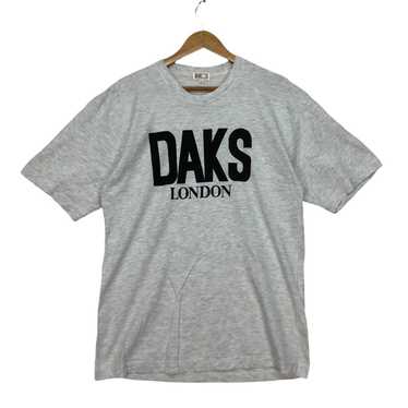 Daks London Vtg DAKS LONDON Round Neck T-Shirt St… - image 1