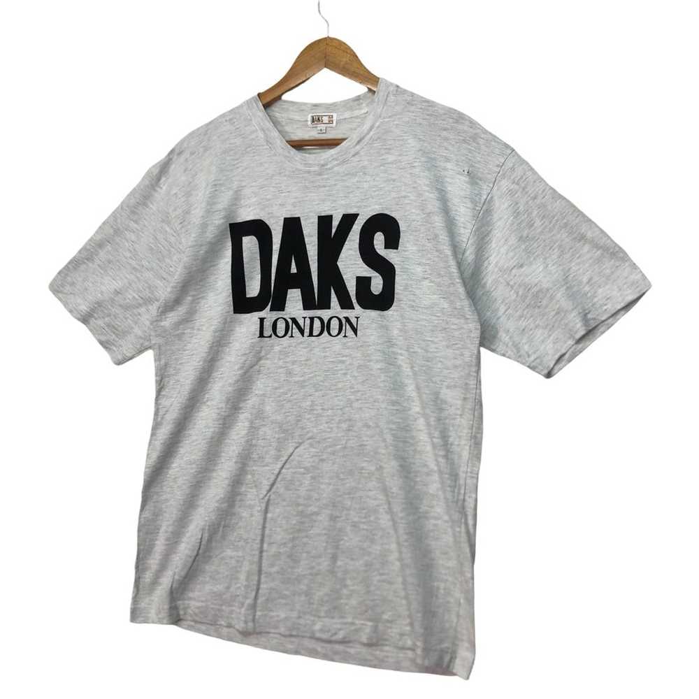 Daks London Vtg DAKS LONDON Round Neck T-Shirt St… - image 4