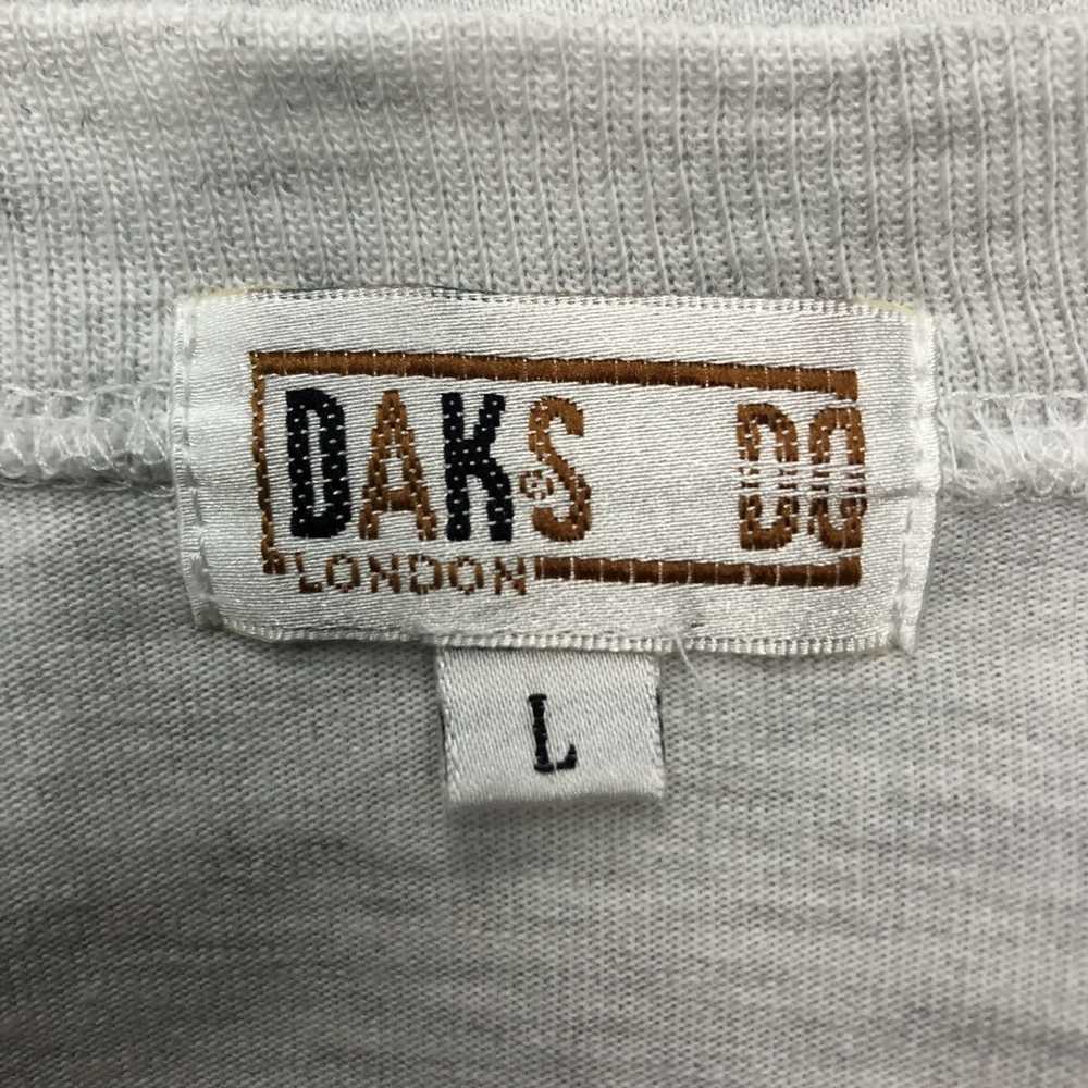 Daks London Vtg DAKS LONDON Round Neck T-Shirt St… - image 8