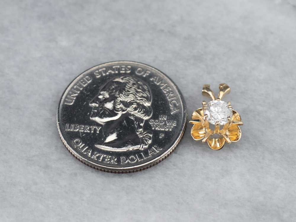 Golden Buttercup Diamond Pendant - image 7