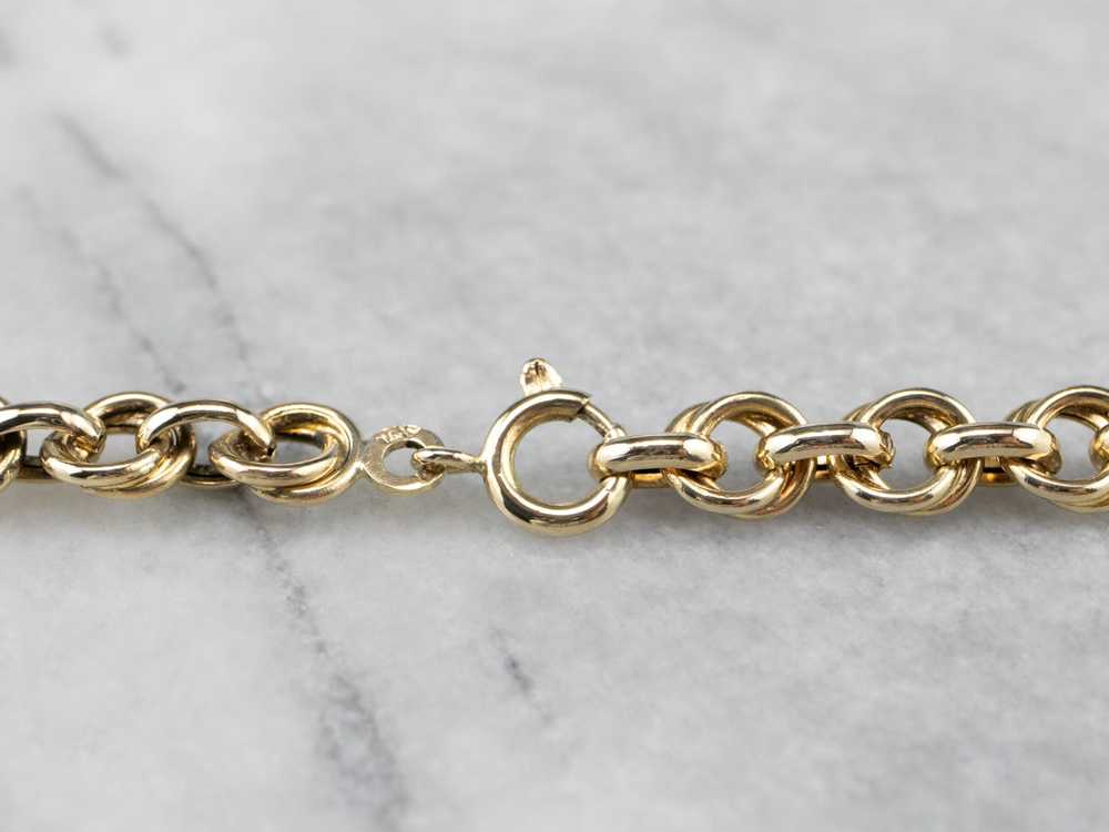 14K Gold Long Chunky Chain Necklace - image 3