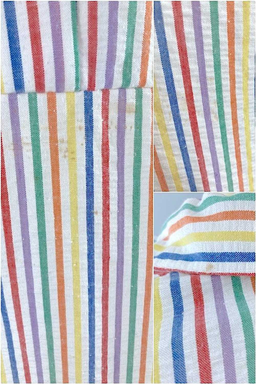 Vintage Rainbow Seersucker Dress - image 5