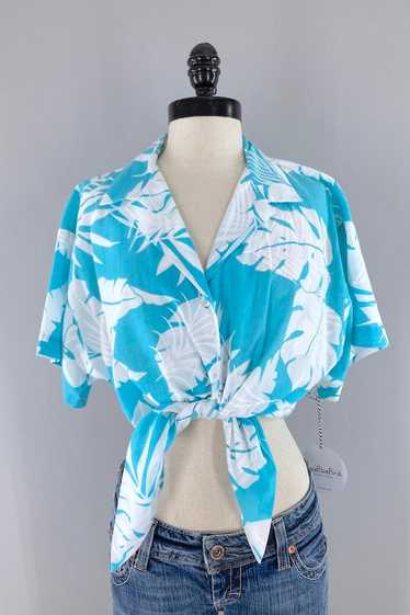 Vintage Cropped Hawaiian Shirt