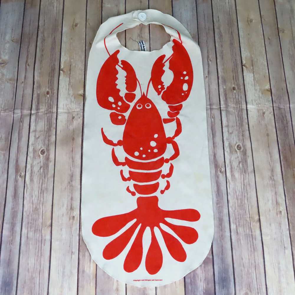 Vintage Now! Designs Lobster Print Apron Bib - image 1