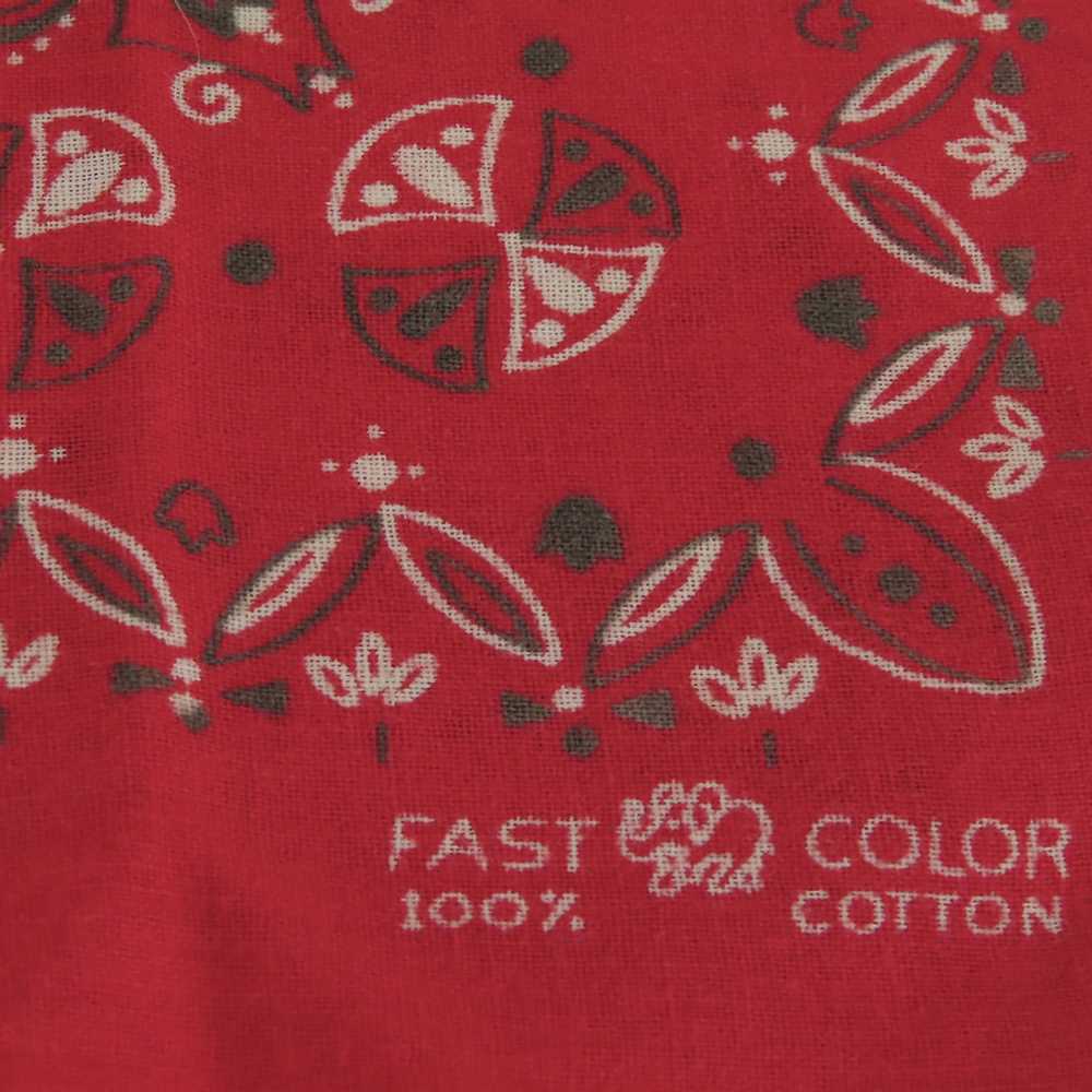 Vintage Elephant Bandana Red Fast Color Paisley G… - image 4