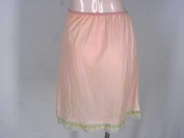 Vintage 60s Pretty Pink Half Slip S Nylon Tricot - image 1