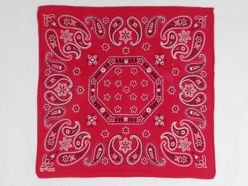 Vintage Red Paisley Bandana Elephant Brand #174 - image 1