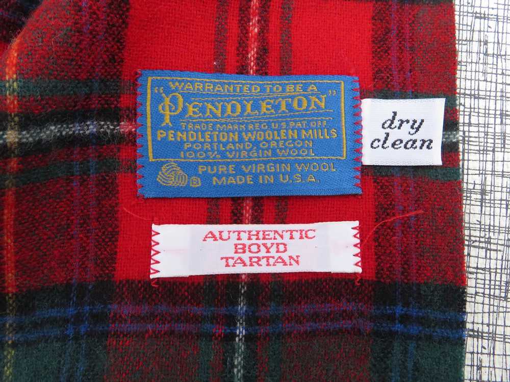 Vintage Pendleton Wool Scarf Boyd Tartan Plaid - image 3