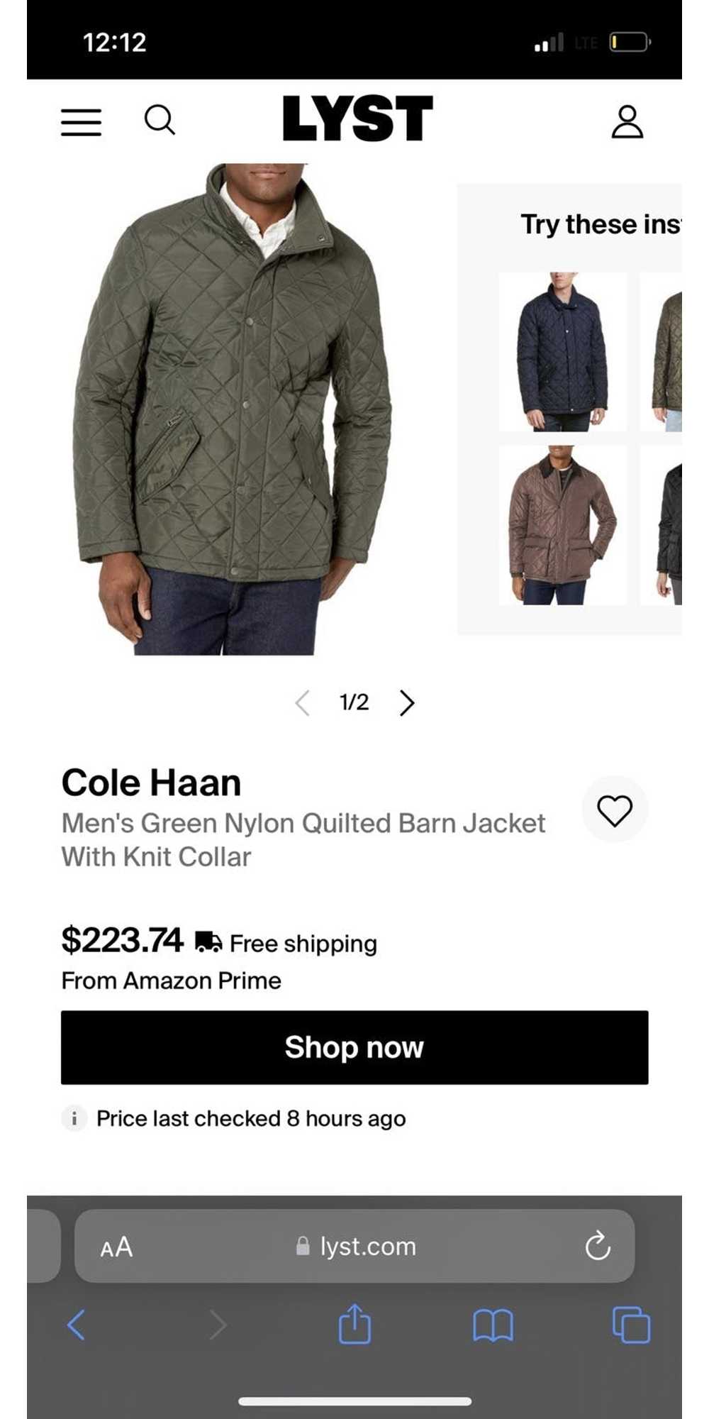Cole Haan Cole Haan Nylon Quilted Barn Jacket Wit… - image 4