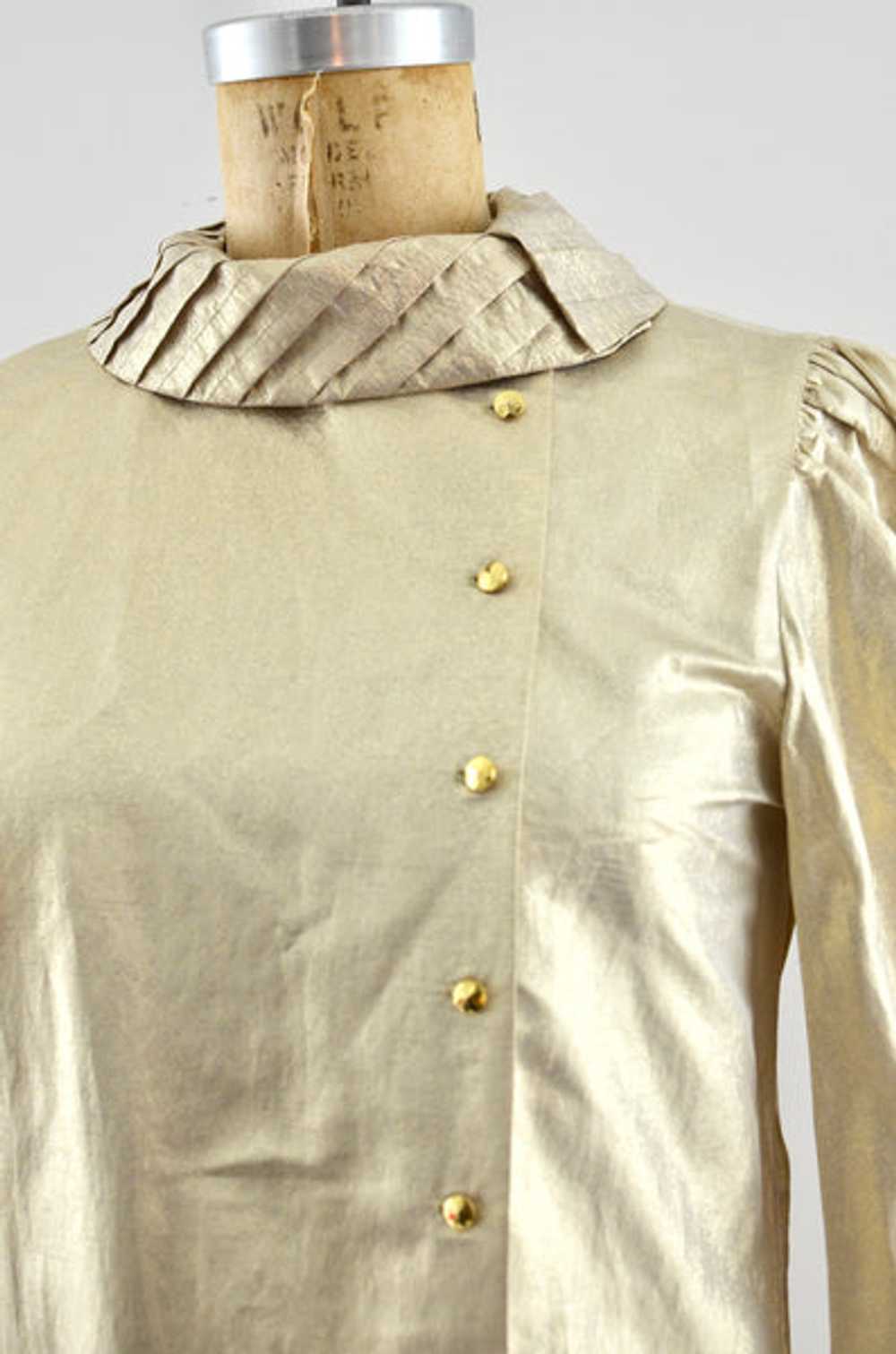Golden Side Button Blouse - image 2