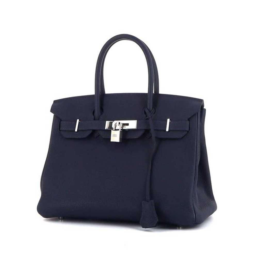 Hermès Birkin 30 cm handbag in dark blue togo lea… - image 1