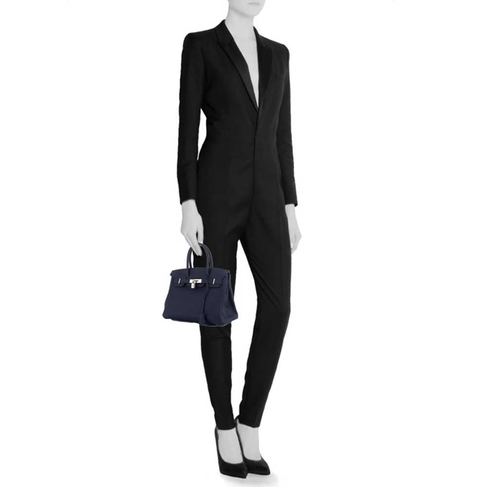 Hermès Birkin 30 cm handbag in dark blue togo lea… - image 2