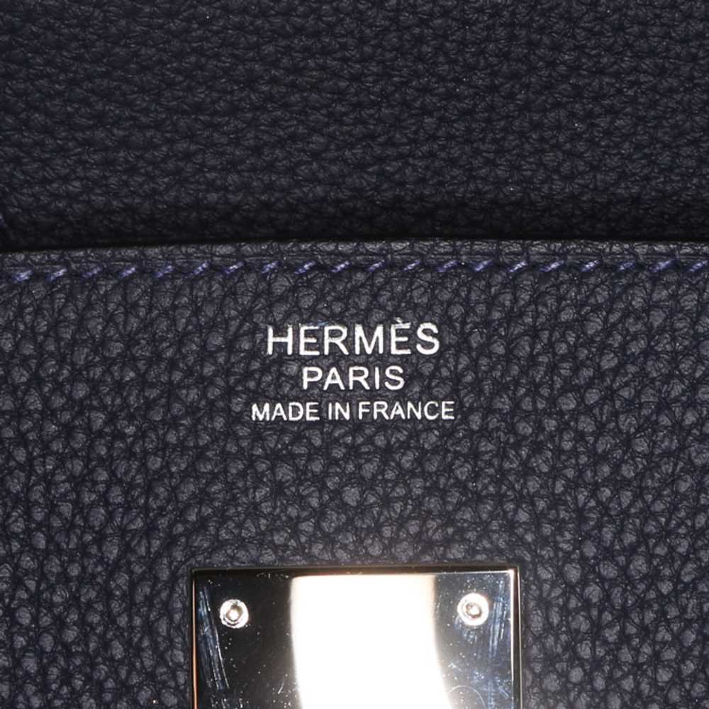 Hermès Birkin 30 cm handbag in dark blue togo lea… - image 4