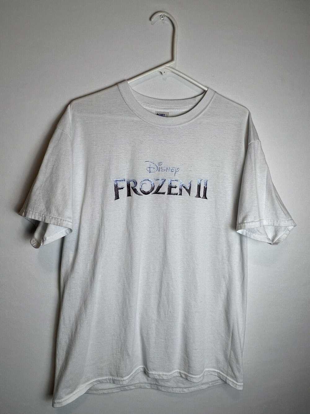 Disney Disney Frozen 2 Movie Promo White T-shirt … - image 1