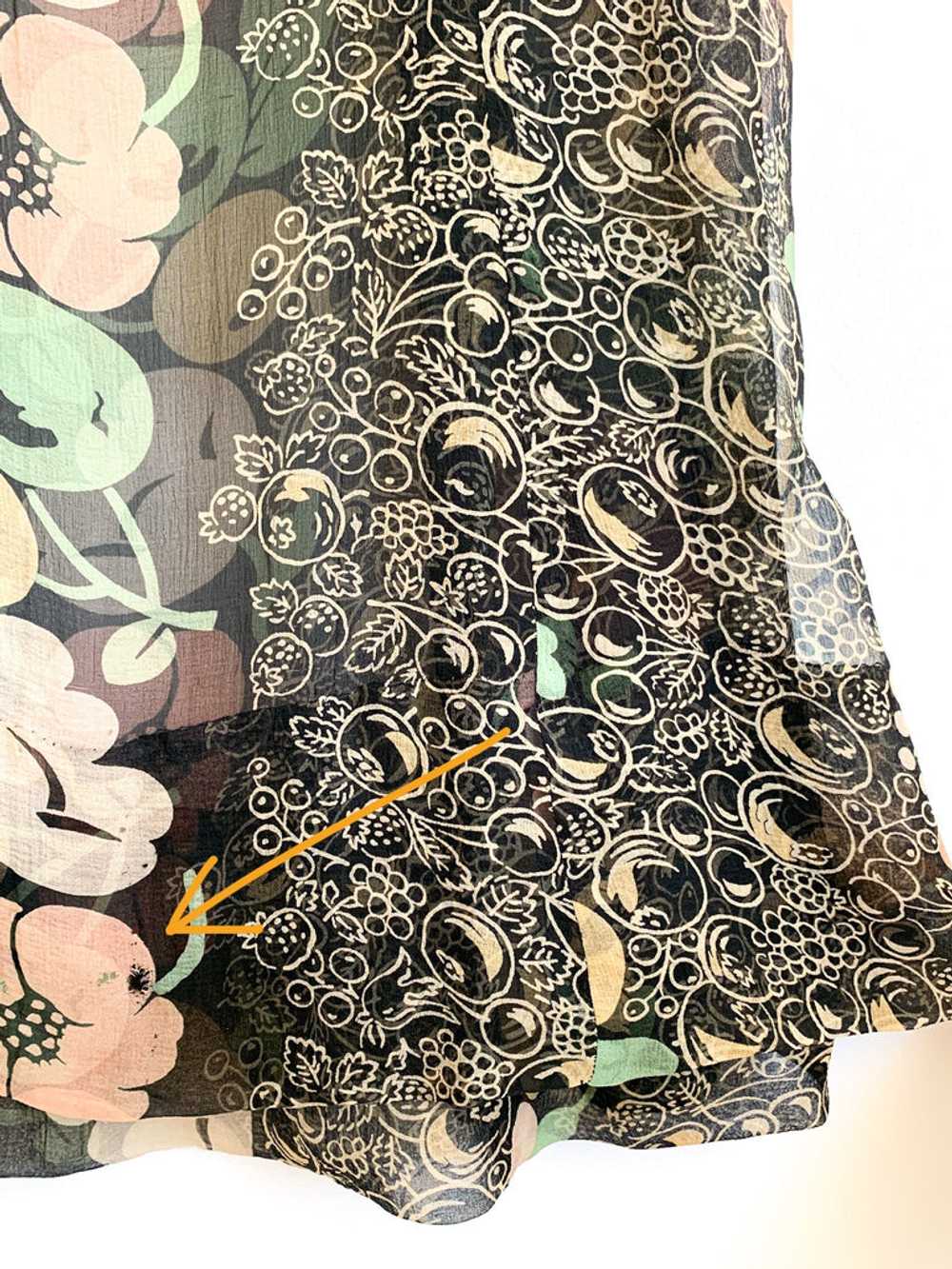 1920’s Floral Silk Chiffon Dress - image 10