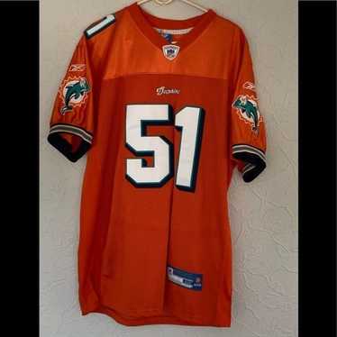 2005-06 MIAMI DOLPHINS BROWN #23 REEBOK ON FIELD JERSEY (AWAY) XL