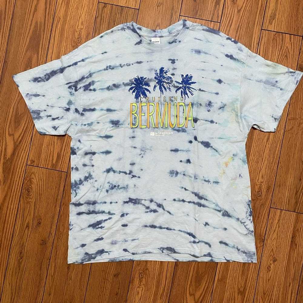 Custom Tie dyed Bermuda cruise t shirt - image 1