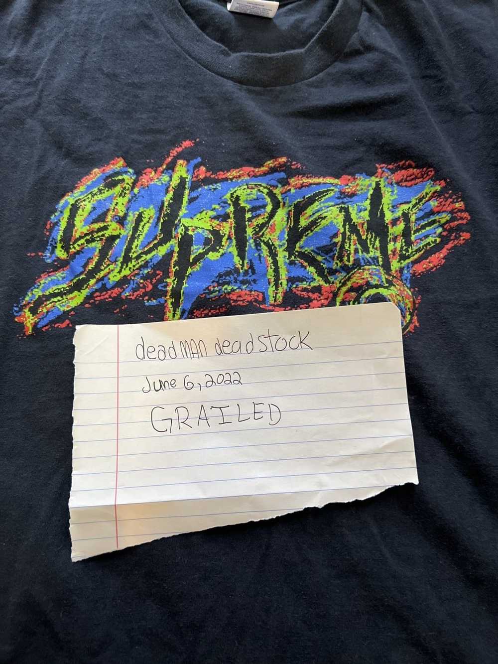 Supreme Barely Used Supreme Scratch T navy size M… - image 4