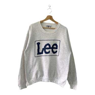 Lee × Vintage Vintage 90s Lee Usa Big Logo Crewne… - image 1