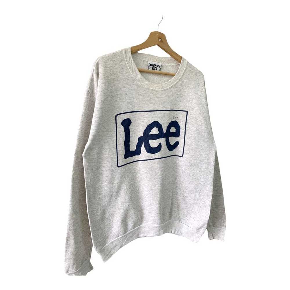 Lee × Vintage Vintage 90s Lee Usa Big Logo Crewne… - image 2