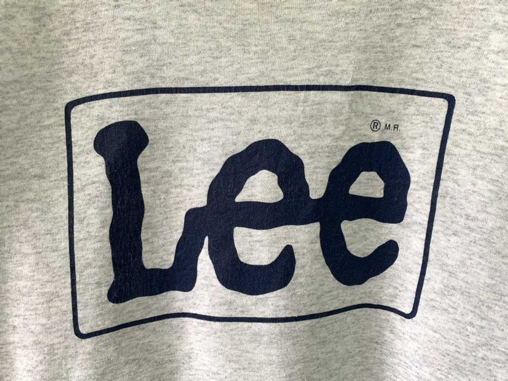 Lee × Vintage Vintage 90s Lee Usa Big Logo Crewne… - image 5