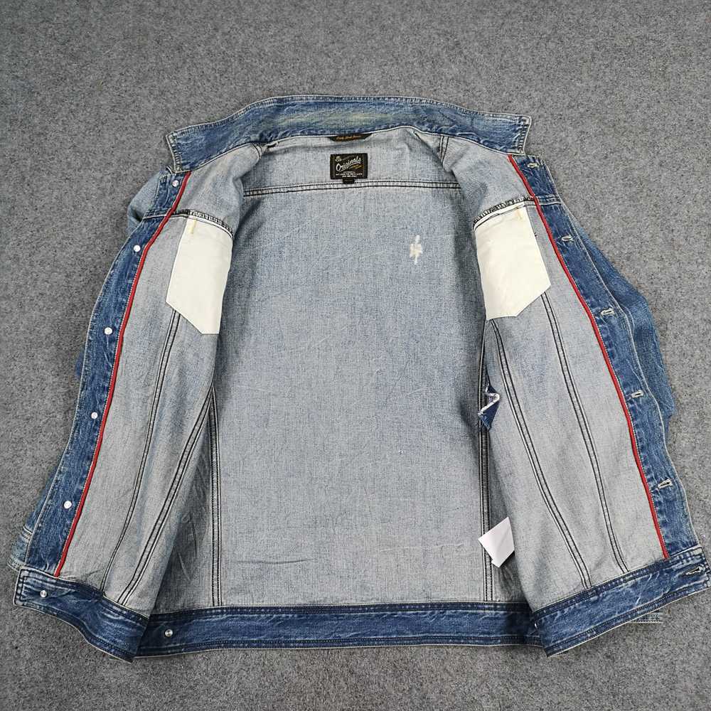 Japanese Brand Jack And Jones Faded Blue Denim Tr… - image 5