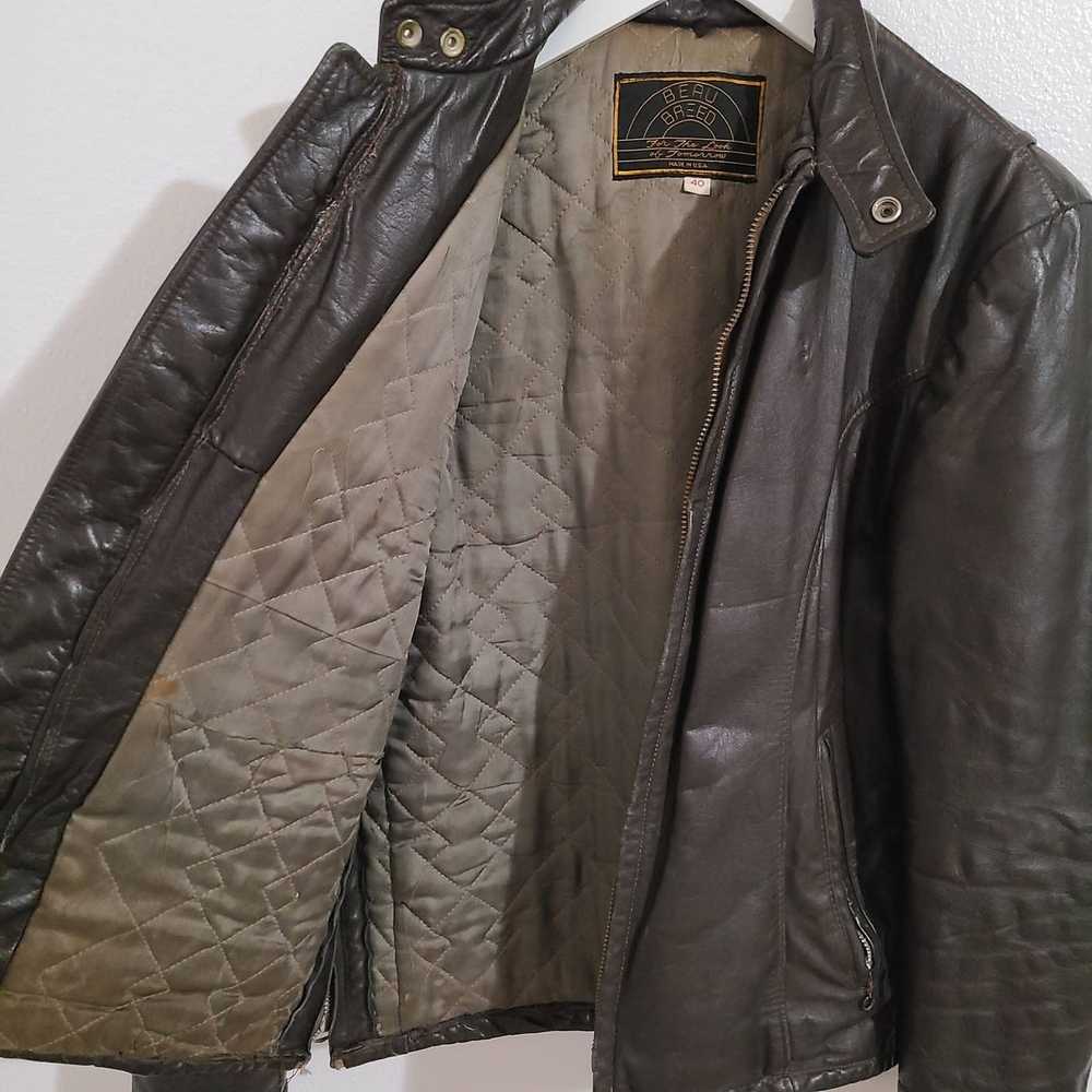 Leather Jacket × Vintage Vtg 50s 60s beau breed l… - image 5