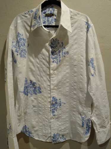 Bespoke 100% Cotton Floral Pattern Long Sleeve Shi