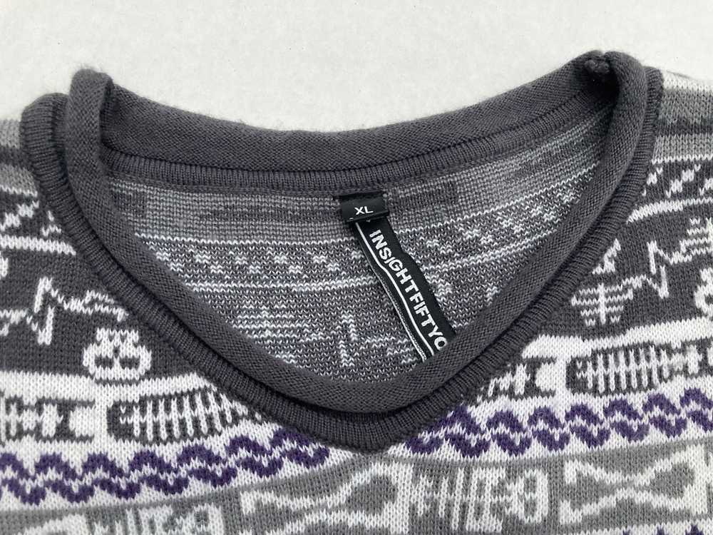 Insight Vtg Insight Skull knit stripe sweater - image 4