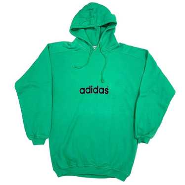 The Yellow Yard - Emerald green Adidas hoodie justin at #yellowyardvintage.  Loads more vintage branded sportswear in this week. #vintageclothing  #vintagewomenswear #vintagesportswear #vintageadidas #vintagehoodie  #emeraldgreen