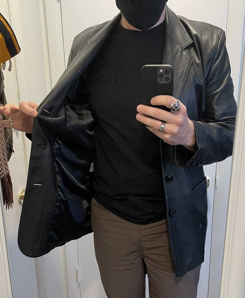 Vintage Genuine Leather blazer - image 9