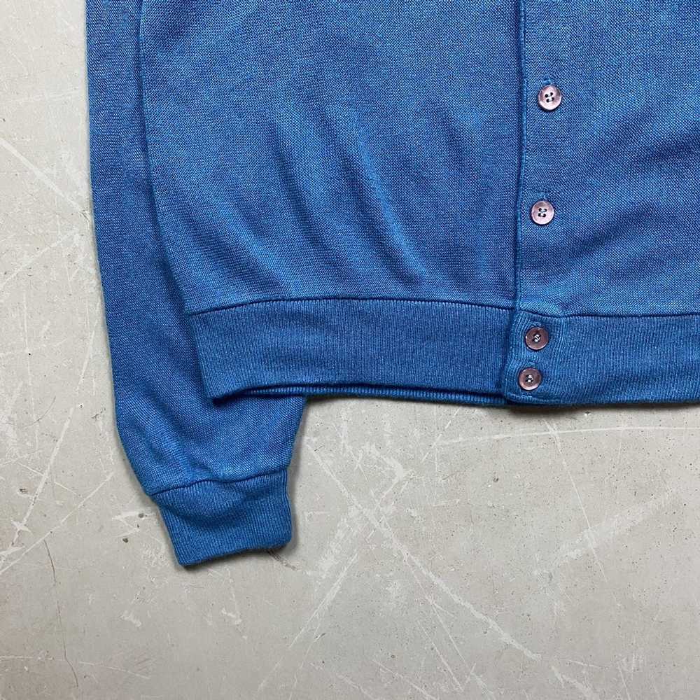 Made In Usa × Vintage 80s Sky Blue Cardigan Sweat… - image 2