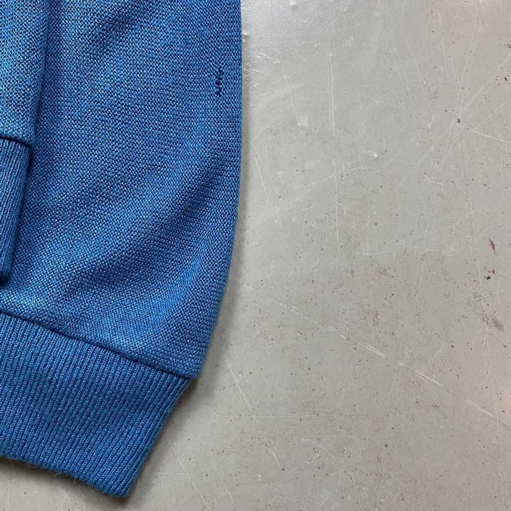 Made In Usa × Vintage 80s Sky Blue Cardigan Sweat… - image 6