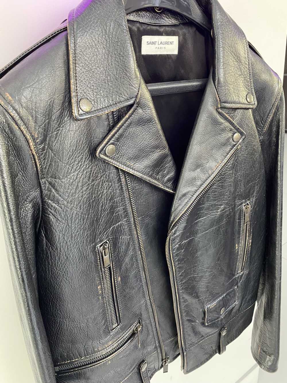 Yves Saint Laurent Saint Laurent Leather Jacket "… - image 3