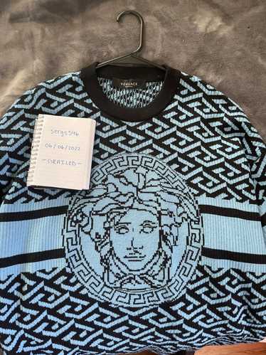 Versace Versace Greco Blue Sweater