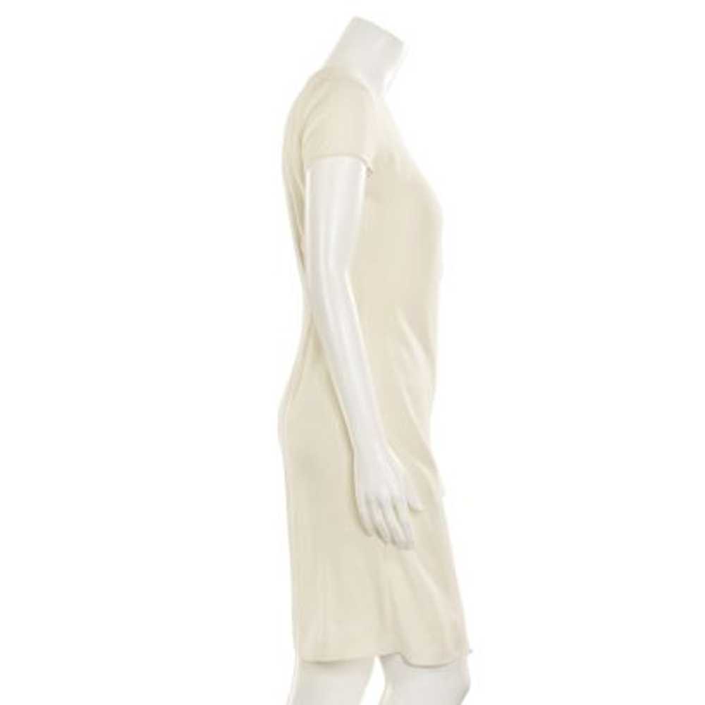 St. John Knits Cream Ruffled Sheath Dress - image 4