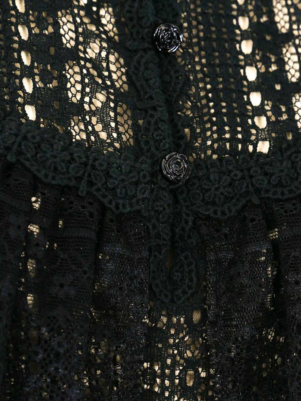 Black Tiered Lace Maxi Dress - image 7