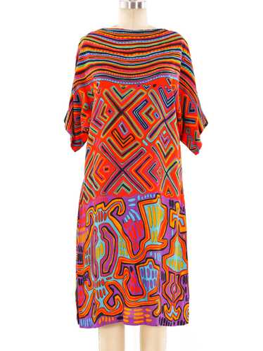 Mixed Print Rayon Dress - image 1