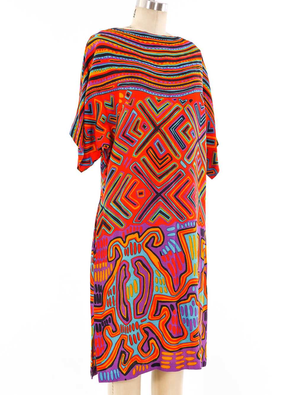 Mixed Print Rayon Dress - image 3