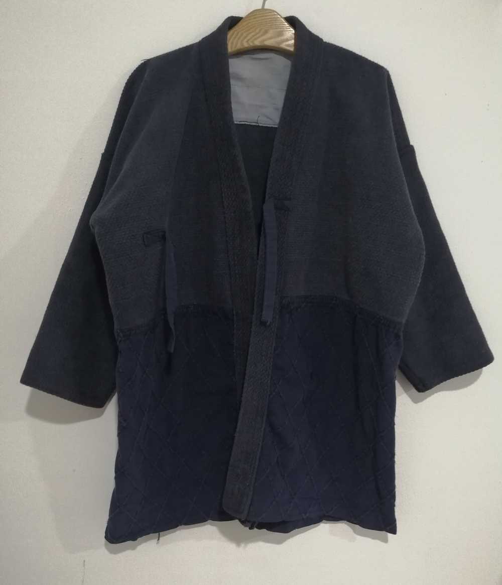 Cardigan × Indigo × Japanese Brand Natural faded … - image 1