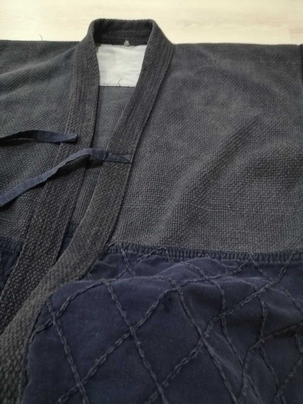 Cardigan × Indigo × Japanese Brand Natural faded … - image 3