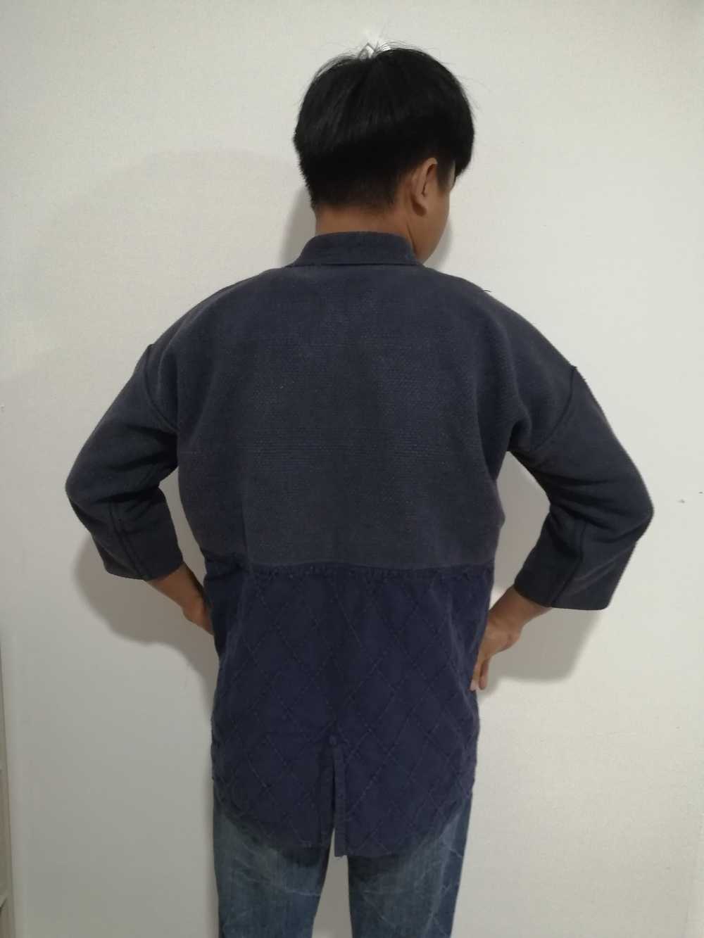 Cardigan × Indigo × Japanese Brand Natural faded … - image 8