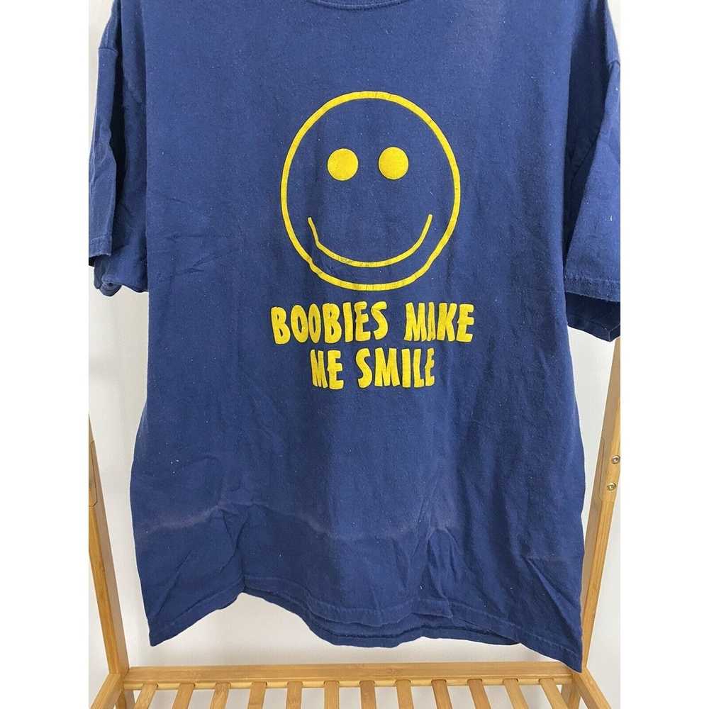 Vintage VTG Boobies Make Me Smile Smiley Skate Fa… - image 3