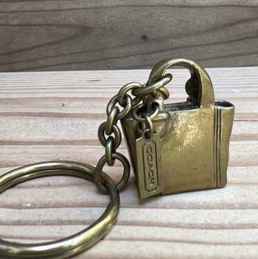 Coach, Accessories, Vintage Nwt Coach Brass Script Branded Heart Keychain  9269 98