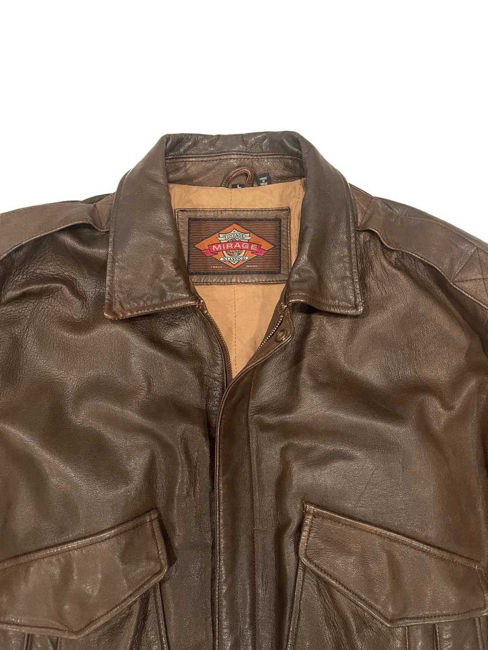 Leather Jacket × Mirage × Vintage Vintage Mirage Clas… - Gem