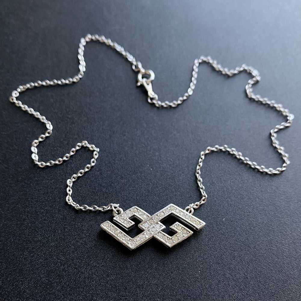 Givenchy Silver Iced Out Necklace - image 2