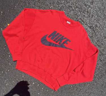 Nike × Vintage 90s Nike Grey Tag Sweatshirt Big S… - image 1