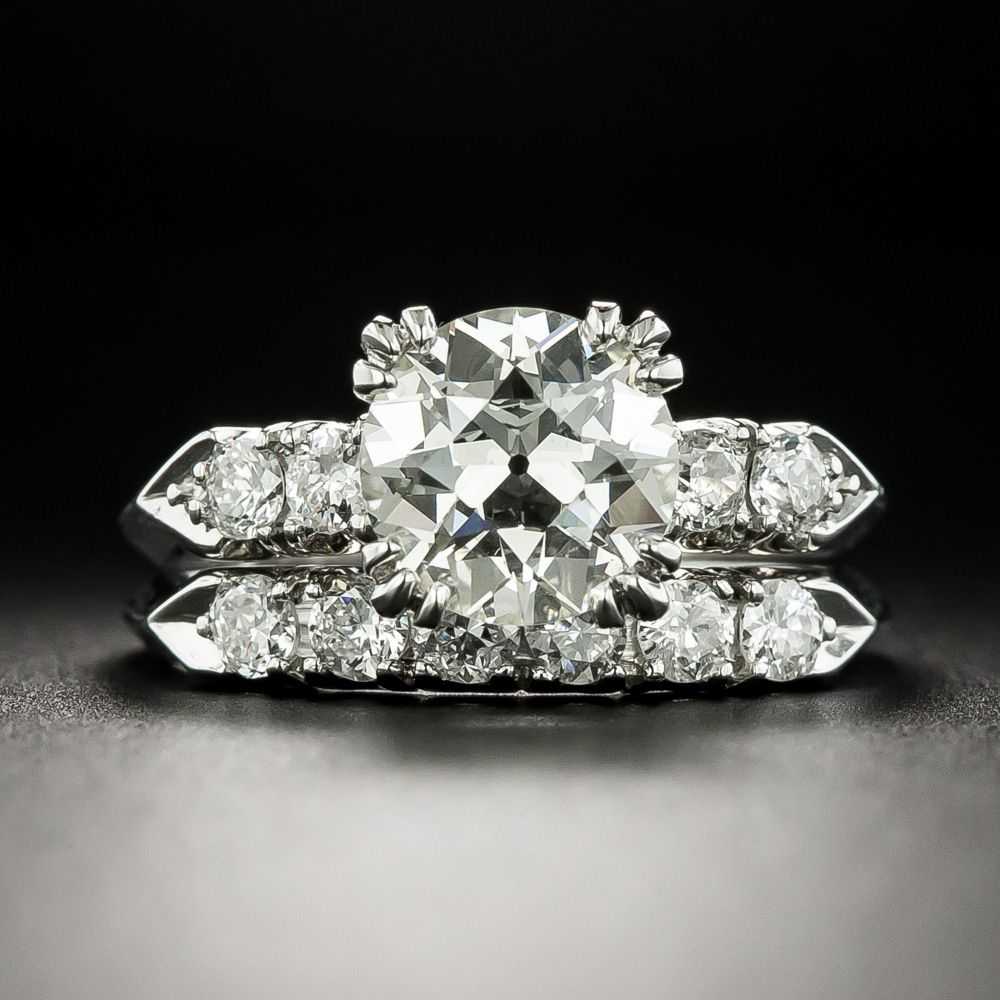 Late Deco/ Early Mid-Century 1.73 Carat Diamond W… - image 1
