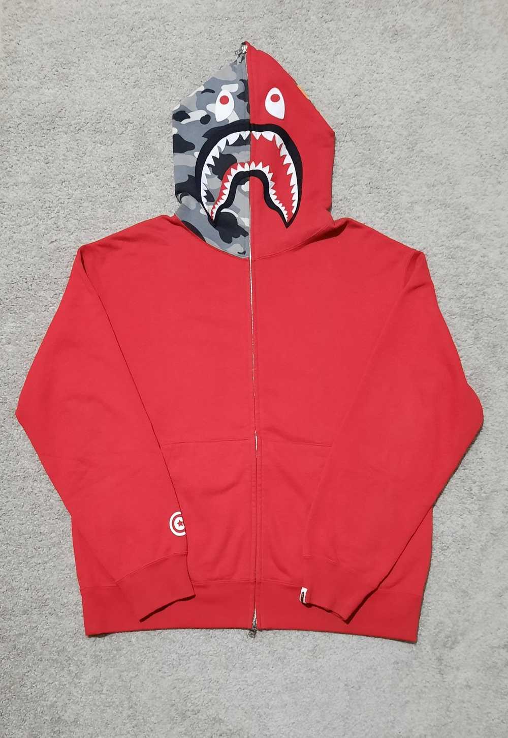 Bape Bape Half Camo Shark Full Zip Hoodie - image 2