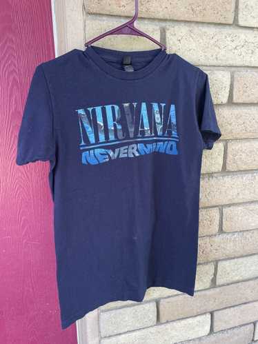 Nirvana Nirvana never mind set list tshirt
